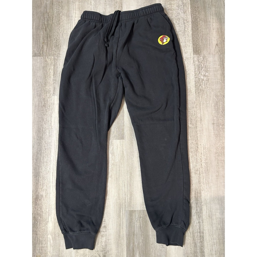 Buc-ee's Beaver Logos Sweatpants Unisex | Black, Large Pockets Athletic Pants